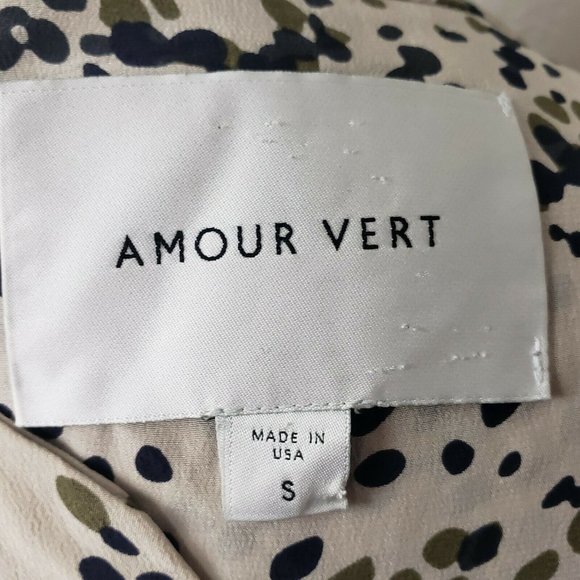 Amour Vert 100% Silk Tunic Top High Low Popover - Picture 7 of 8